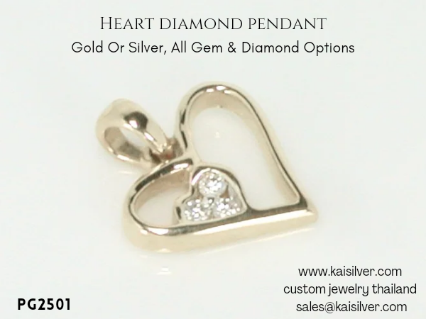 diamond pendant heart