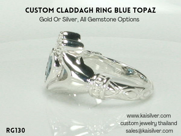 claddagh ring topaz